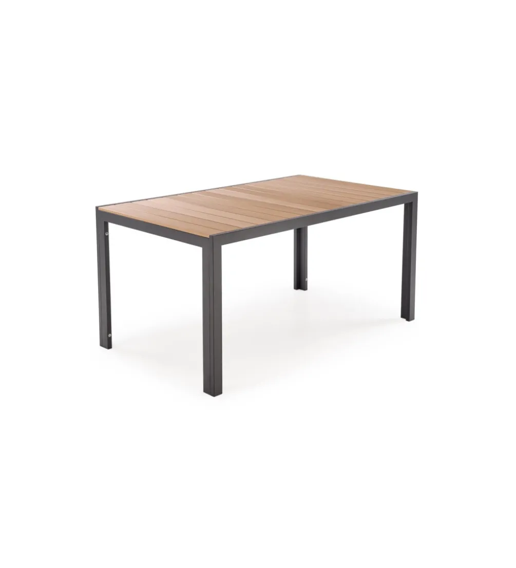 Stół ogrodowy FIERRO 150 cm brązowy czarny