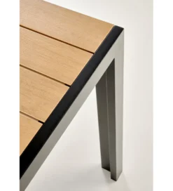 Stół ogrodowy FIERRO 150 cm brązowy czarny