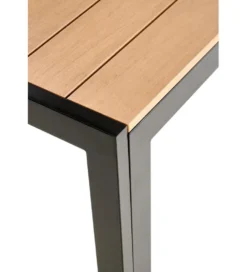 Stół ogrodowy FIERRO 150 cm brązowy czarny