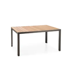 Stół ogrodowy FIERRO 150 cm brązowy czarny