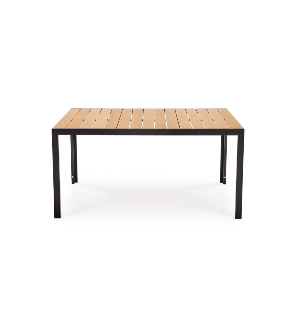 Stół ogrodowy FIERRO 150 cm brązowy czarny