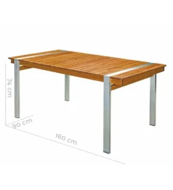 Stół ogrodowy NORAH 160 cm drewno akacja