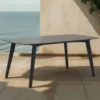 Stół ogrodowy PORCELAN 180 cm blat porcelanowy antracytowy