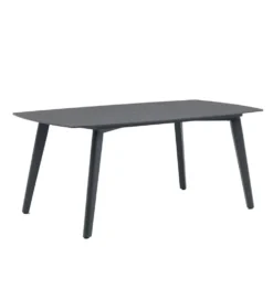 Stół ogrodowy PORCELAN 180 cm blat porcelanowy antracytowy