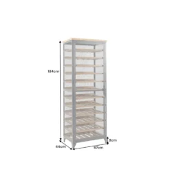 Stojak na wino BODEGA 185 cm naturalny czarny