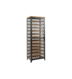 Stojak na wino BODEGA 185 cm naturalny czarny