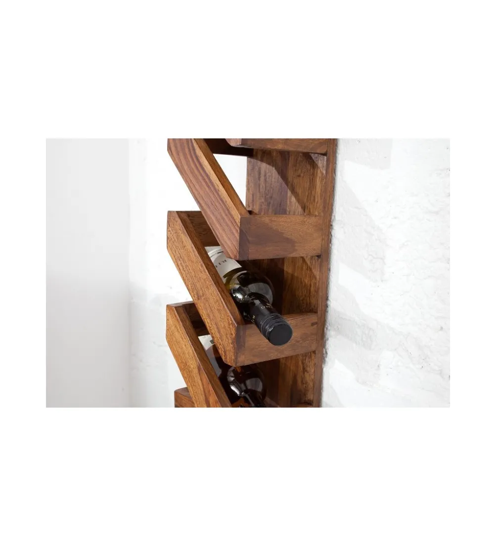 Stojak na wino FINICE Makassar 70 cm drewno sheesham