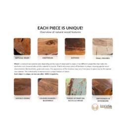 Stojak na wino MAKASSAR 80 cm na 5 butelek drewno teak