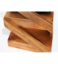 Stojak na wino MAKASSAR 80 cm na 5 butelek drewno teak
