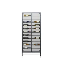 Stojak na wino PORTO 75 x 180 cm czarna