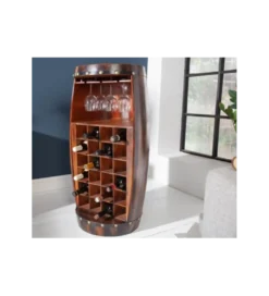 Stojak na wino REMMES 97 cm drewno jodła