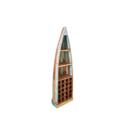 Stojak na wino BARGE 190 cm drewno mango