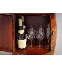 Stojak na wino GLOBE 75 cm drewno sosna