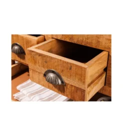 Stojak na wino REMMES 86 cm drewno mango