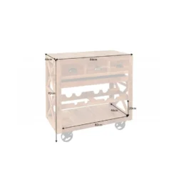 Stojak na wino REMMES 86 cm drewno mango