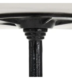 Stół okrągły AUESON 60 cm czarny blat w optyce marmuru