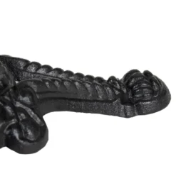 Stół okrągły AUESON 60 cm czarny blat w optyce marmuru