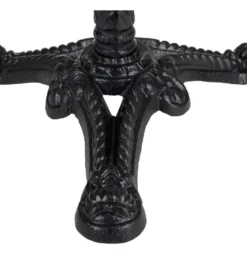 Stół okrągły AUESON 60 cm czarny blat w optyce marmuru