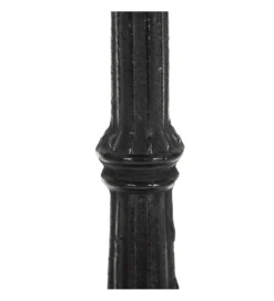 Stół okrągły AUESON 80 cm czarny blat w optyce marmuru