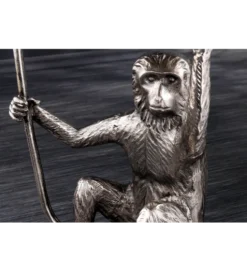 Stolik kawowy WILDLIFE MONKEY 55 cm srebrny