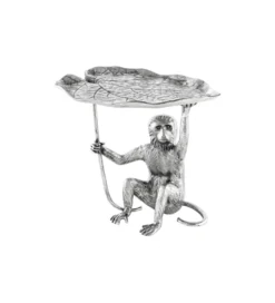Stolik kawowy WILDLIFE MONKEY 55 cm srebrny