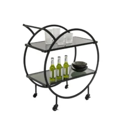 Stolik na kółkach LOFT 74 cm czarny