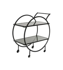Stolik na kółkach LOFT 74 cm czarny
