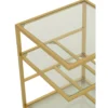 Stolik nocny RACKYN 40 cm szklana złota