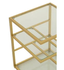 Stolik nocny RACKYN 40 cm szklana złota