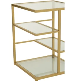 Stolik nocny RACKYN 40 cm szklana złota