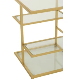 Stolik nocny RACKYN 40 cm szklana złota