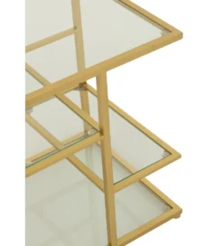 Stolik nocny RACKYN 40 cm szklana złota