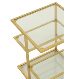 Stolik nocny RACKYN 40 cm szklana złota