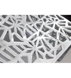 Stolik Abstract DELICADO Zestaw 2 Srebrny