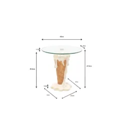 Stolik bistro ICE CREAM VANILLA 48 cm
