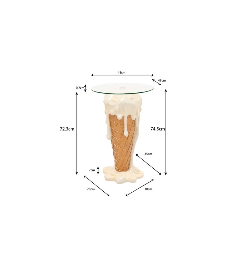 Stolik bistro ICE CREAM VANILLA 73 cm