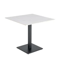 Stolik bistro SINTERED 80 cm efekt marmuru biały