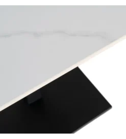 Stolik bistro SINTERED 80 cm efekt marmuru biały