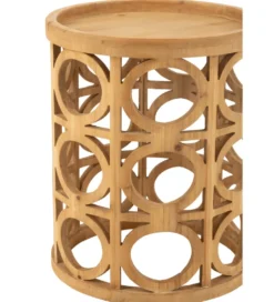 Stolik CARVI 40 cm drewno jodła naturalny