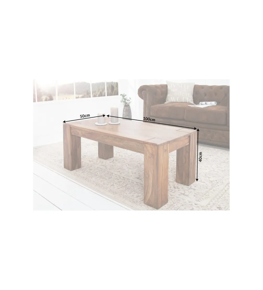 Stolik FINICE Makassar 100 cm drewno sheesham