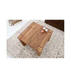 Stolik FINICE Makassar 60 cm drewno Sheesham