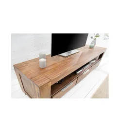 Stolik FINICE Makassar pod TV 170 cm drewno Sheesham