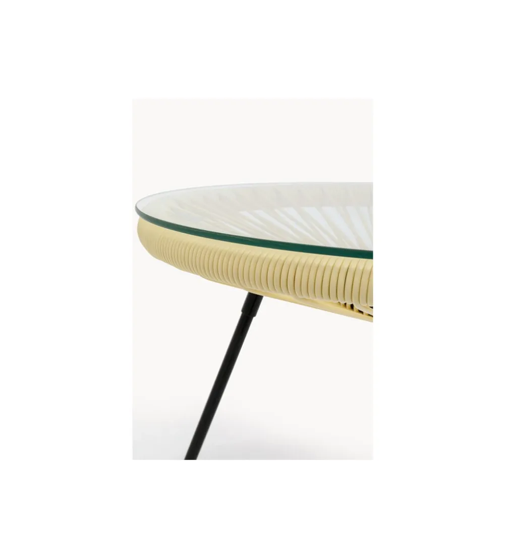 Stolik kawowy ACAPULCO BUTTER 50 cm żółty