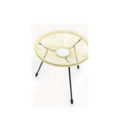 Stolik kawowy ACAPULCO BUTTER 50 cm żółty