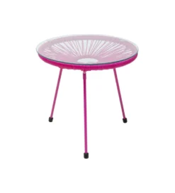 Stolik kawowy ACAPULCO 50 cm mono różowy