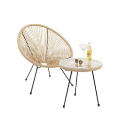 Stolik kawowy ACAPULCO 50 cm naturalny