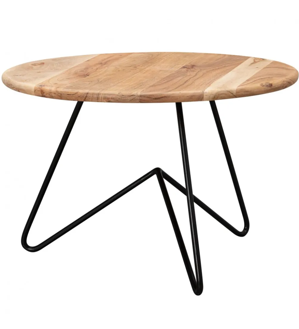 Stolik kawowy AGRI 60 cm drewno akacja