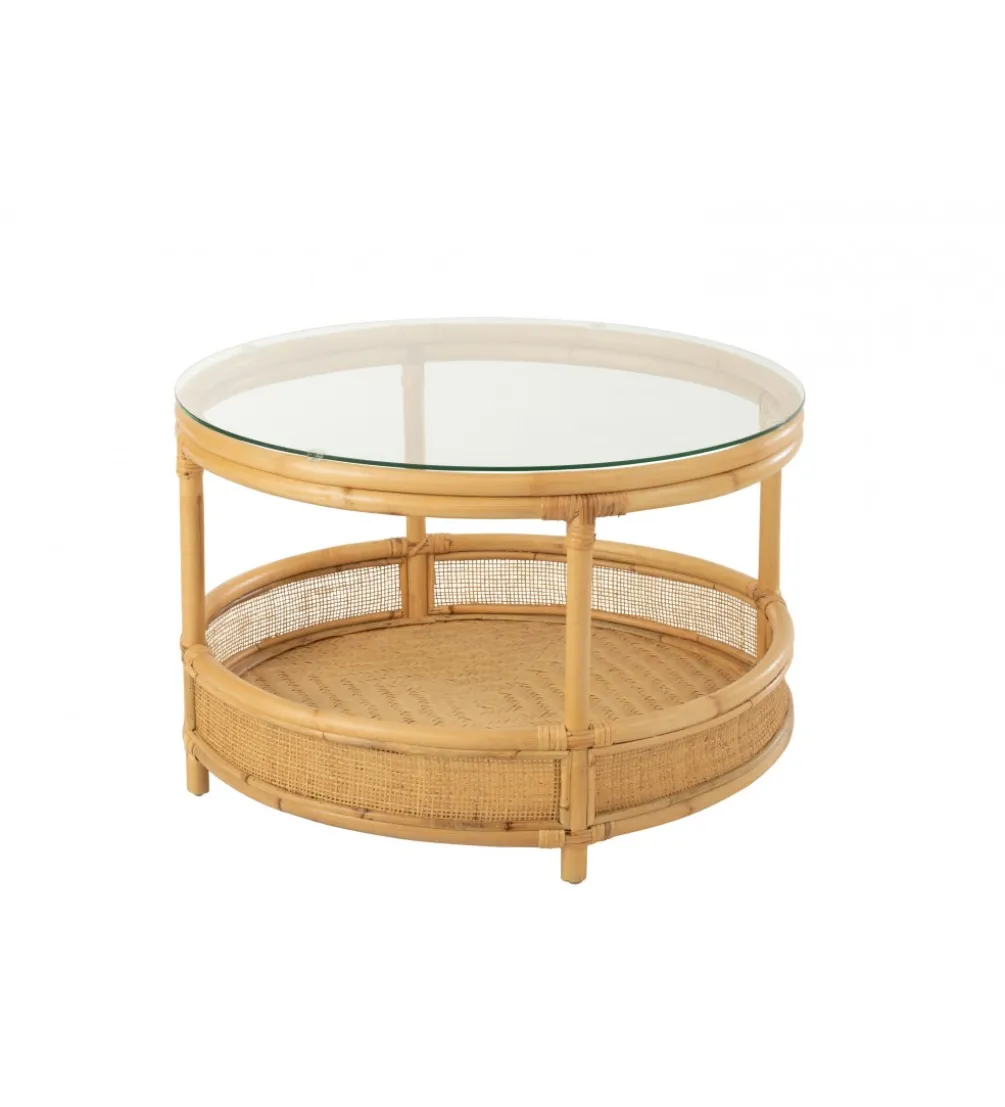 Stolik kawowy ALAN 70 cm rattan