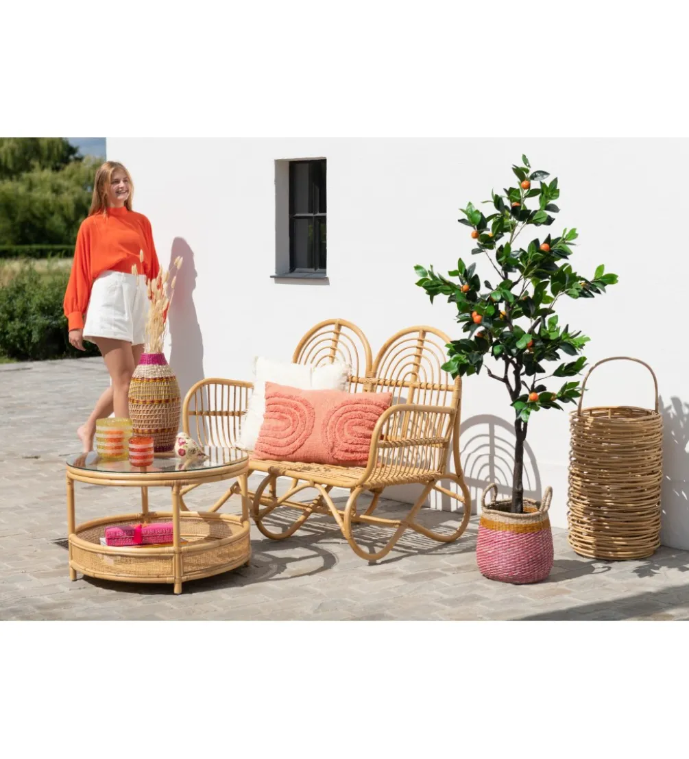 Stolik kawowy ALAN 70 cm rattan