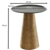 Stolik kawowy ALVO 40 cm czarno złoty